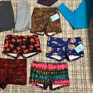 Fleo purge — shorts, leggings, bathing suit top